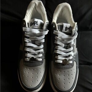 Grey and white Bape Sta’s